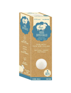 Bolas de Secadora de Lana Natural Evriholder - 3 Unidades