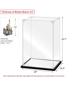 Caja de Exhibición Acrílica Instnovny 51x36x77 cm para Coleccionables 2