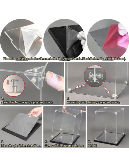 Caja de Exhibición Acrílica Instnovny 51x36x77 cm para Coleccionables