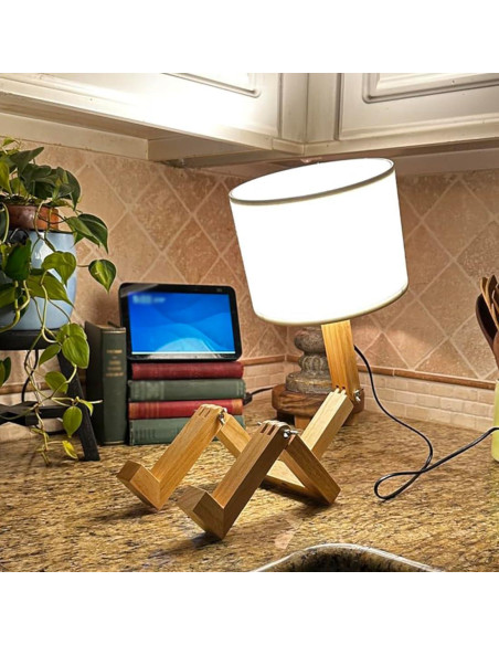 Lámpara de Escritorio Linda MUMENG Robot Plegable 27.9x15cm