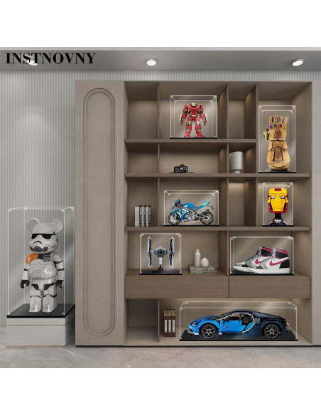 Caja de Exhibición Acrílica Instnovny 51x36x77 cm para Coleccionables