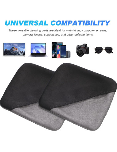 2 Paños de Microfibra TOPPERFUN para Limpiar Pantallas 10.49cm