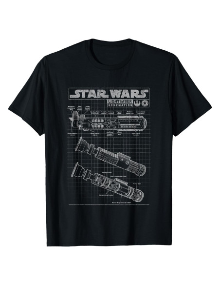 Camiseta Star Wars Diagrama Esquemático Hombres 136g