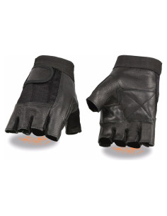 Guantes de cuero sin dedos Milwaukee MESH para motocicleta