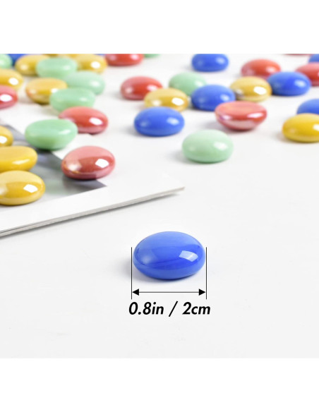 Canicas Planas de Vidrio LUEYAO 1lb para Decoración Acuario