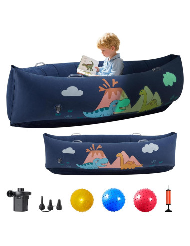 Silla Sensorial Inflable MOOZHEALTH Dinosaurio Azul 152cm