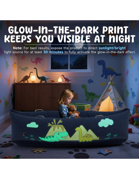 Silla Sensorial Inflable MOOZHEALTH Dinosaurio Azul 152cm