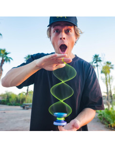 Yo-Yo de Metal DNA YoYoFactory Violeta con Tapa Aqua 2