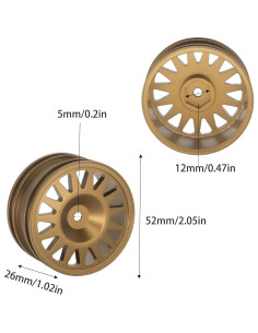Ruedas de Aluminio RC 1/10 Hexágono 12mm para Drift Tamiya 2