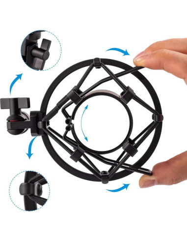 Soporte de choque para micrófono MXL 44-48 mm metal azul