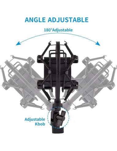 Soporte de choque para micrófono MXL 44-48 mm metal azul