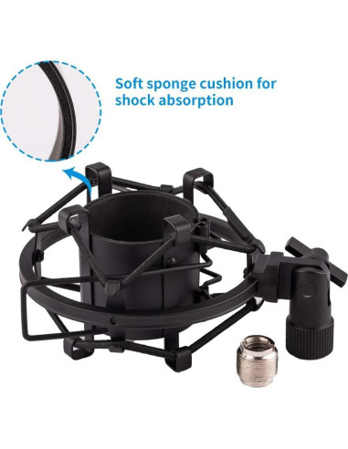 Soporte de choque para micrófono MXL 44-48 mm metal azul