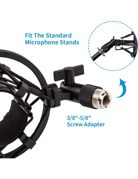 Soporte de choque para micrófono MXL 44-48 mm metal azul