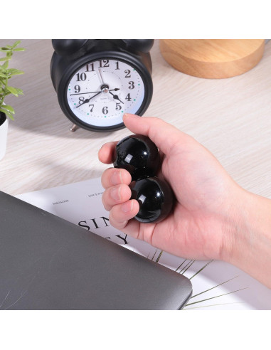 Esfera de Obsidiana Negra SUNYIK con Soporte de Madera 35-40mm