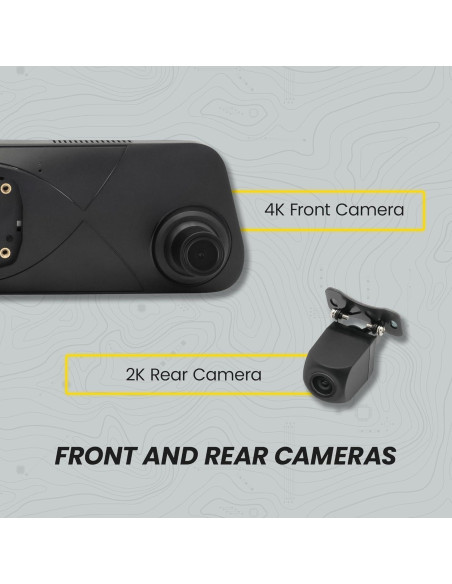 Espejo DVR STINGER STR4K 9.66" 4K UHD con Cámara 2K Jeep Wrangler JL