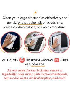 Toallitas de limpieza de pantalla iCloth XL - 100 unidades 2