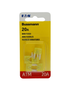 Fusible Mini Rápido Bussmann BP/ATM-20 20A Amarillo - Paquete de 5