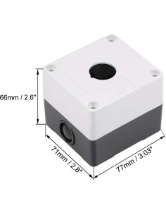 Caja de Control de Interruptor Pulsador 22mm uxcell 2