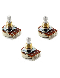 Juego de 3 Potenciómetros de Audio Bourns 250K Eje Corto