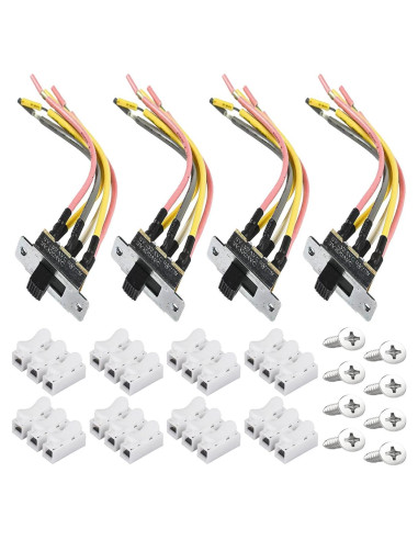 4 Interruptores de Palanca para Ventilador de Techo DKARDU 6A 125V