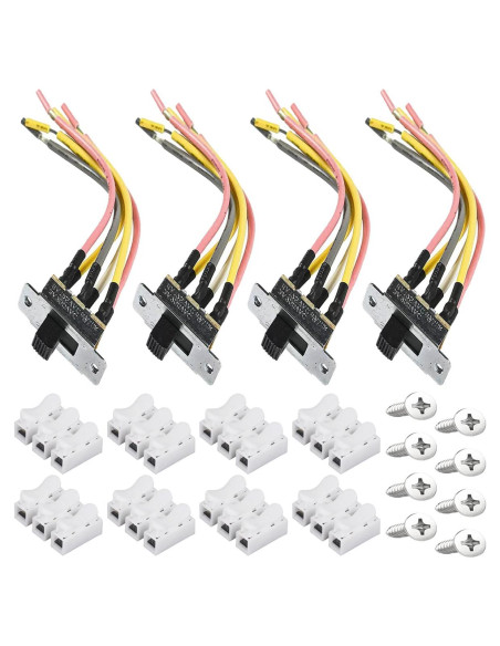 4 Interruptores de Palanca para Ventilador de Techo DKARDU 6A 125V