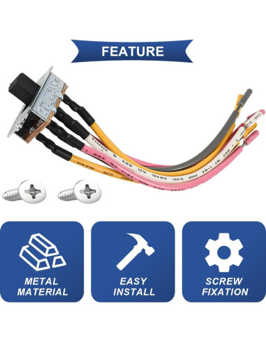 4 Interruptores de Palanca para Ventilador de Techo DKARDU 6A 125V