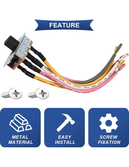 4 Interruptores de Palanca para Ventilador de Techo DKARDU 6A 125V