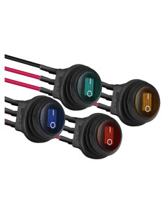 Interruptor de Palanca APIELE KCD1-8-101NW 12V 20A LED 20mm