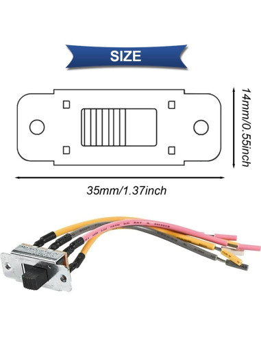 4 Interruptores de Palanca para Ventilador de Techo DKARDU 6A 125V