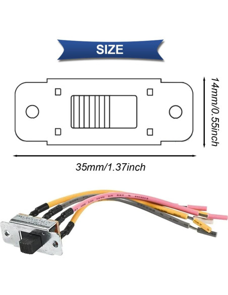 4 Interruptores de Palanca para Ventilador de Techo DKARDU 6A 125V