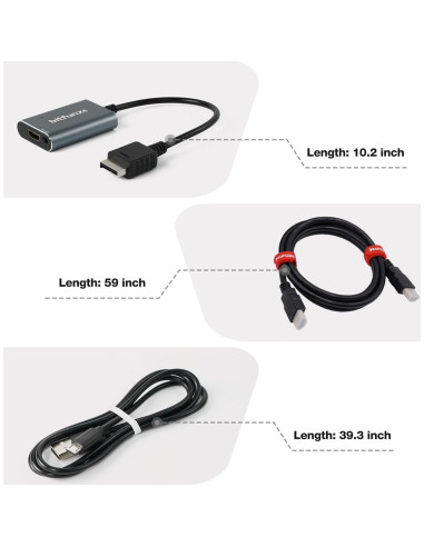 Adaptador HDMI BITFUNX PS2 - RGB y Componente a HDMI