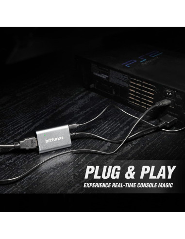 Adaptador HDMI BITFUNX PS2 - RGB y Componente a HDMI