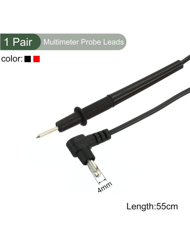 Cables de Sonda de Multímetro YOKIVE 55cm Rojo Negro