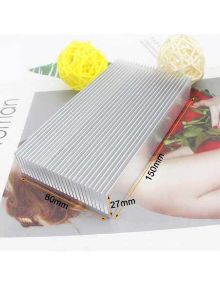 Paquete de 2 Disipadores de Calor de Aluminio WeiMeet 150mm x 80mm