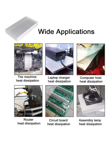 Paquete de 2 Disipadores de Calor de Aluminio WeiMeet 150mm x 80mm