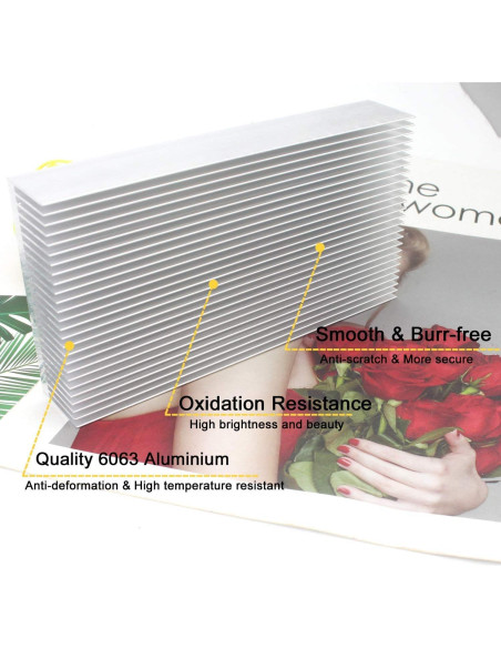 Paquete de 2 Disipadores de Calor de Aluminio WeiMeet 150mm x 80mm