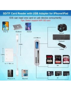 Lector de Tarjetas SD hua xun yuan OTG para iPhone/iPad 2