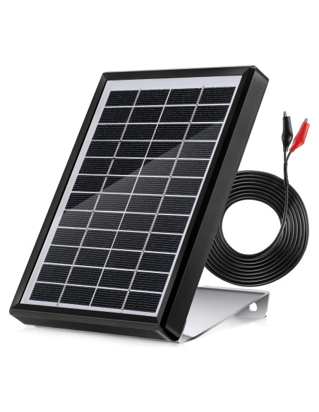 Panel Solar 12V 3.5W Sumind Impermeable con Soporte de Aluminio