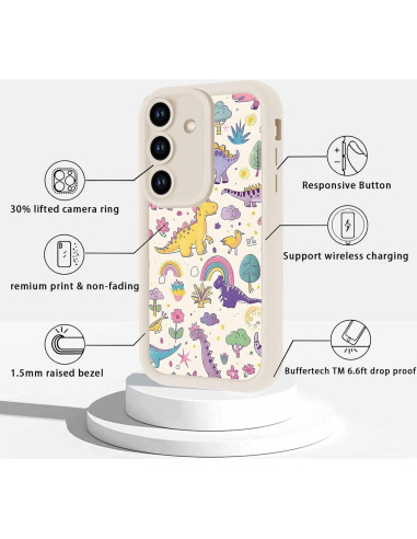 Paquete de 2 Fundas de Dinosaurio Kawaii para Samsung A15 5G