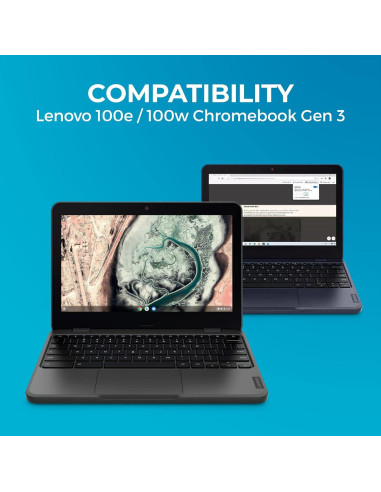 Funda SlimTech Gumdrop para Laptop Lenovo 100e/100w Gen 3 - Negra