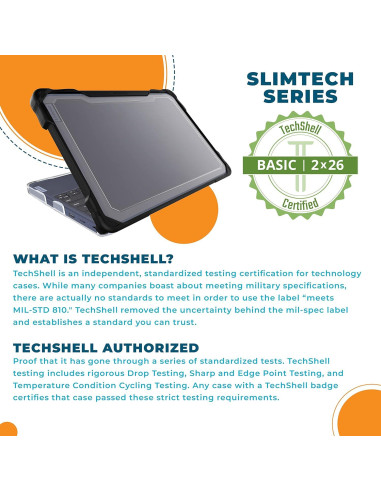 Funda SlimTech Gumdrop para Laptop Lenovo 100e/100w Gen 3 - Negra