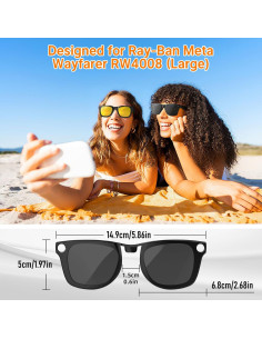 Clip-on Gafas de Sol No Polarizadas HiBloks para Ray-Ban Meta 2