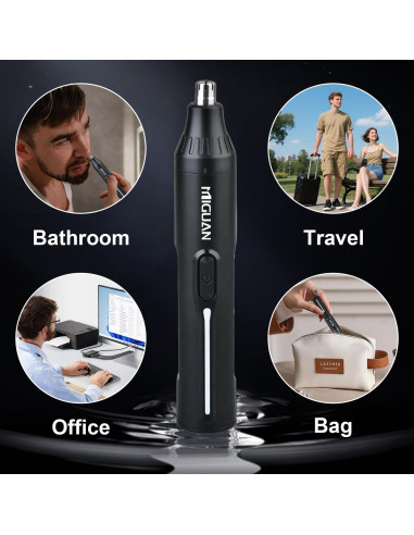 Recortador de Vello Nasal Fululuer 4 en 1 USB Carga Lavable