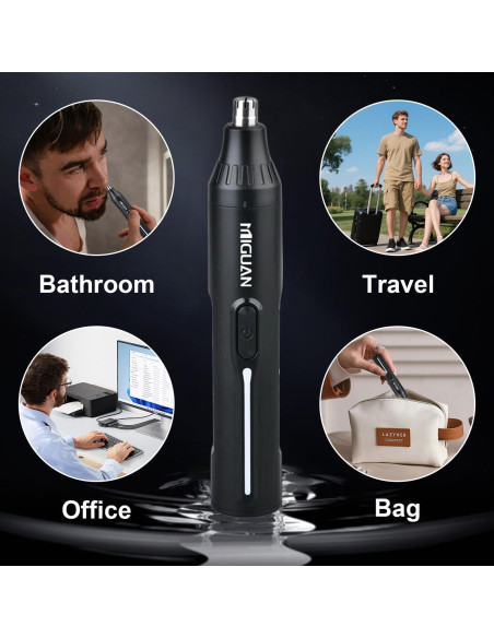 Recortador de Vello Nasal Fululuer 4 en 1 USB Carga Lavable