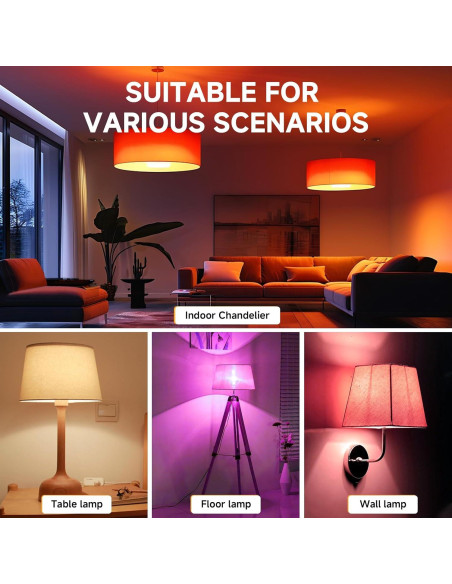 Bombilla Recargable E26 SijiMingyue 9W RGB con Control Remoto