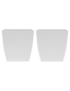 Maceta Cuadrada Autorriego El HC Companies 15.24 cm Blanco Mate - Paquete de 2