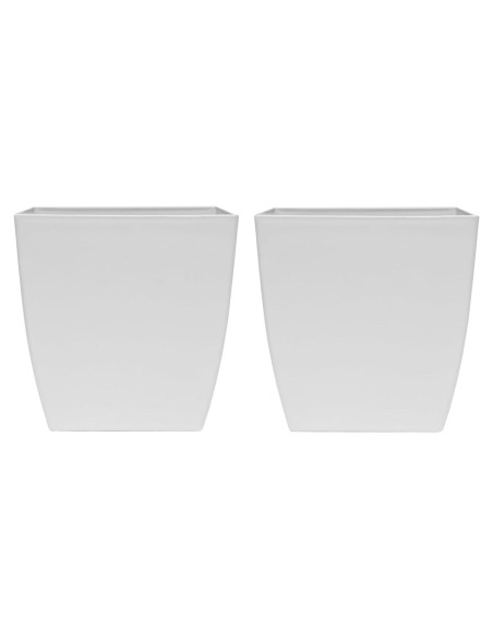 Maceta Cuadrada Autorriego El HC Companies 15.24 cm Blanco Mate - Paquete de 2