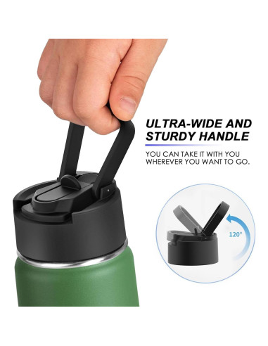 Botella de Agua Aislada Koodee 532 ml Acero Inoxidable Verde