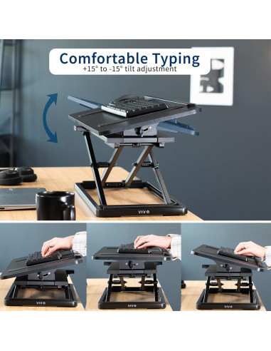 Elevador de Teclado Ergonómico VIVO TKR1 Ajustable 76 cm