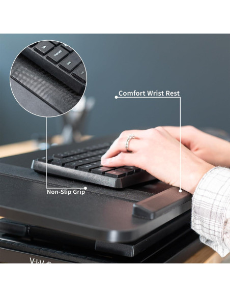 Elevador de Teclado Ergonómico VIVO TKR1 Ajustable 76 cm